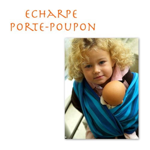 echarpe porte poupon