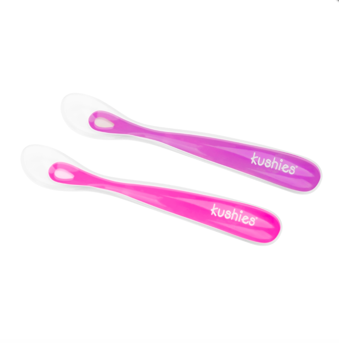 Cuillere En Silicone Kushie Rose Violet O Bonheur De Bebe