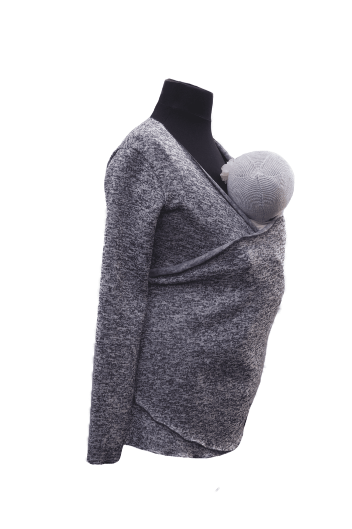 Cache-coeur Angelwings hiver gris