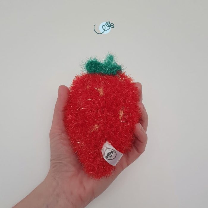 Eponge éco-responsable Lilibulle Fraise