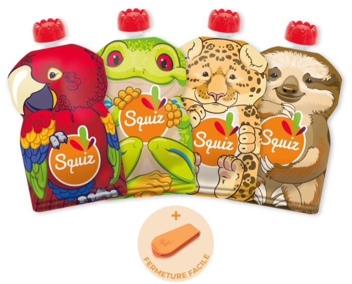Gourde réutilsable Squiz Pack 4 carnaval - 130ml
