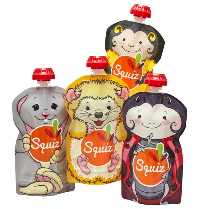 Gourde réutilsable Squiz Pack 4 Nature - 130ml