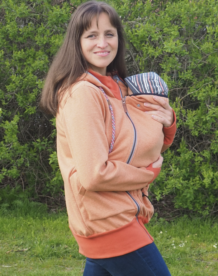 Hoodie de portage Angelwings Cannelle