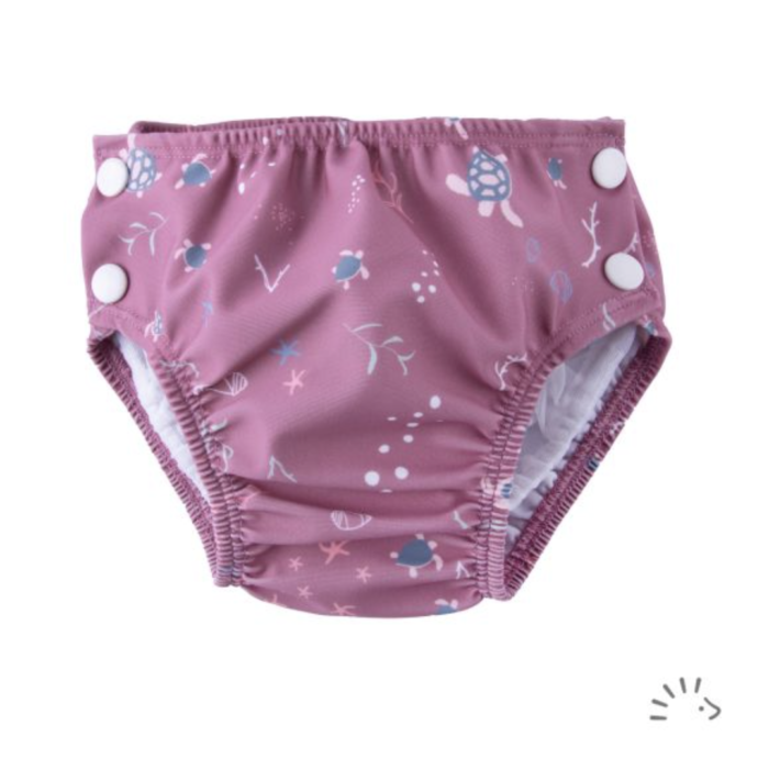 POPOLINI Couche piscine lavable Turtle Mauve