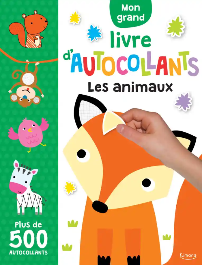 Mon grand livre d'autocollants Les animaux