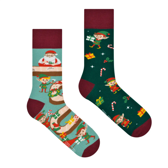 SPOX SOX Funny Socks - Christmas Eleves
