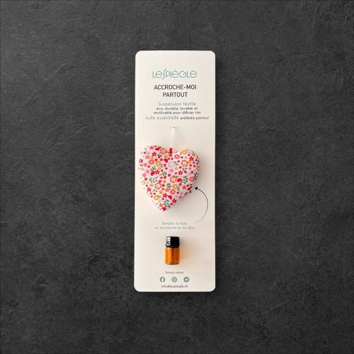 LESPIEGLE - Suspension coeur pour huiles essentielles PETIT COEUR