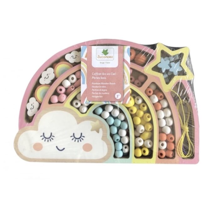 SYCOMORE Perles bois Arc-en-ciel