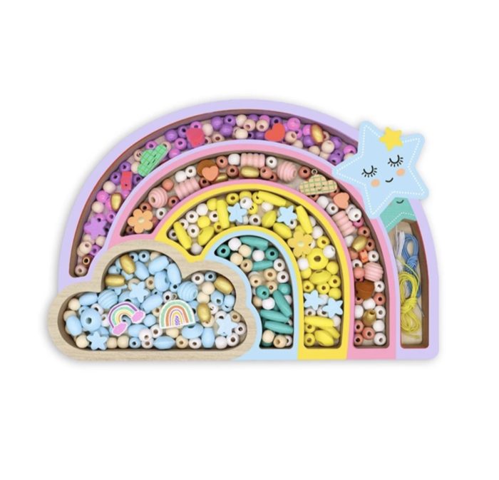 SYCOMORE Perles bois Arc-en-ciel XL