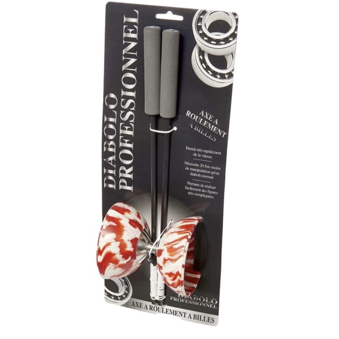 Diabolo PRO roulement à bille - rouge et blanc