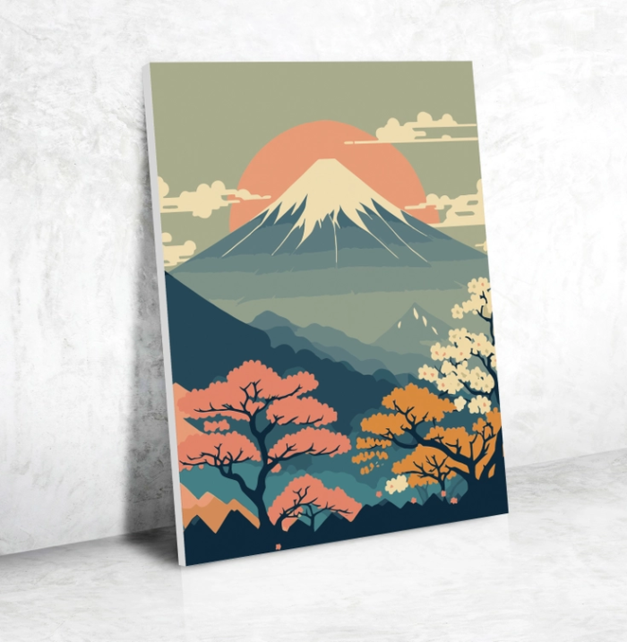 GRAINE CREATIVE peinture au numero - Mont Fuji
