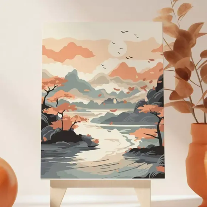 GRAINE CREATIVE peinture au numero - Plaine d'Asie