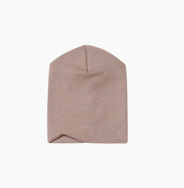 Bonnet enfant ENGEL laine / soie - Dusty rose