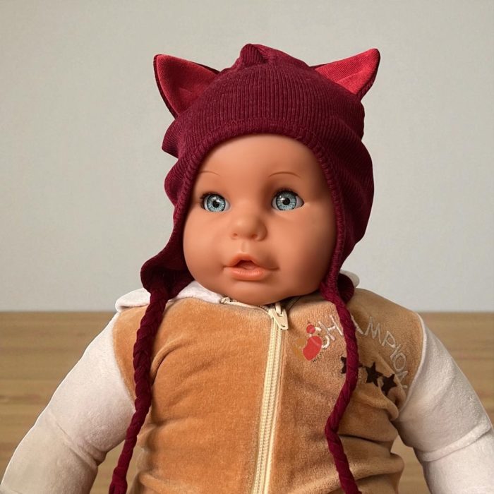 Kitty (Earflap) Manymonths Kitty 100% laine merinos 25/26 - Wild Pomegranate