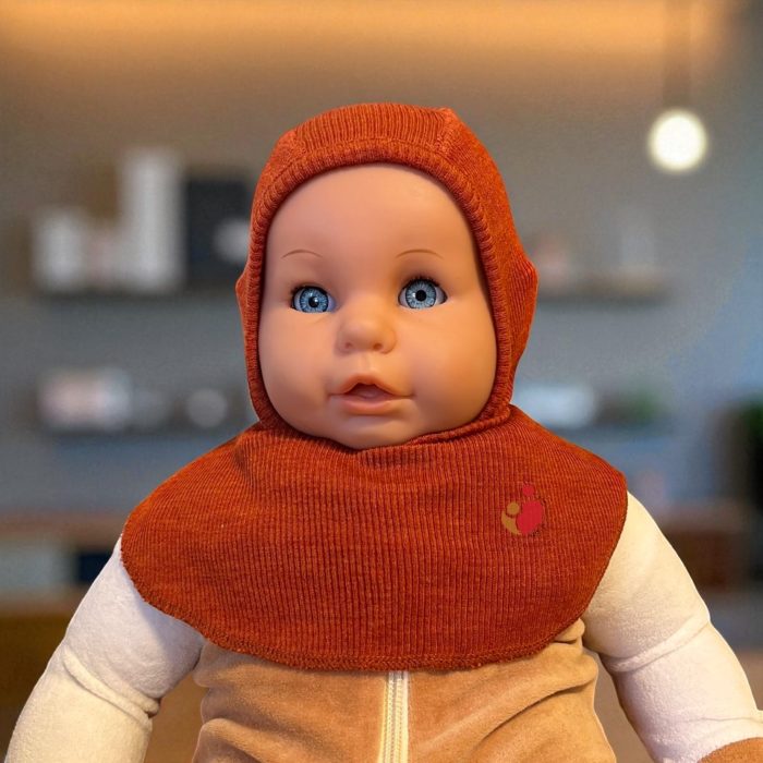 Cagoule Manymonths ajustable 100% laine merinos 25/26 - Rich Amber