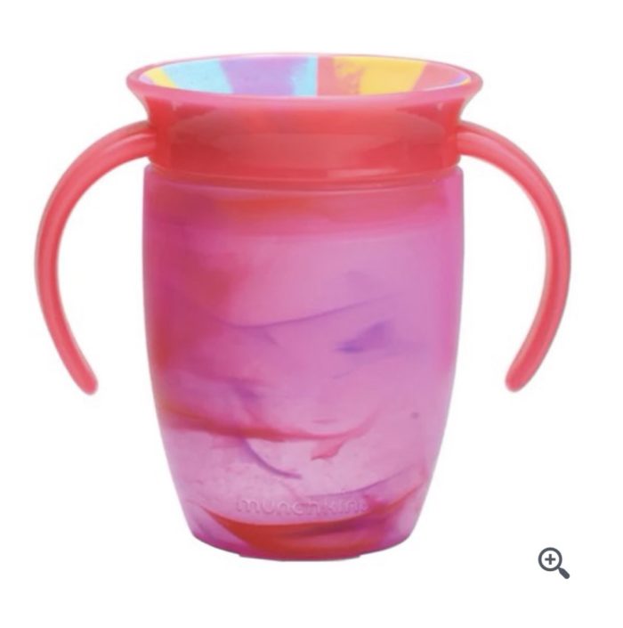 MUNCHKIN Tasse miracle 360° - Rose et violet