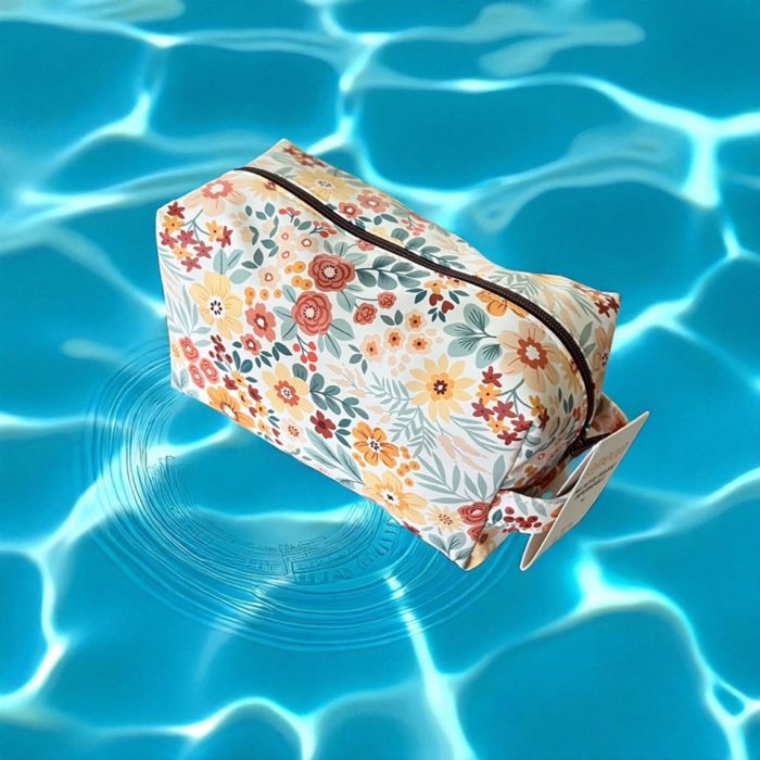 LESPIEGLE Trousse en coton enduit PETITES FLEURS