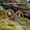 Wooper Boucles d'oreilles en bois Naïad vert clair – Image 2