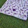 LAUBELGO Couverture rembourrée blanche à fleurs violettes – Image 2