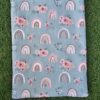 LAUBELGO Couverture rembourrée fleurs roses oranges, fond blanc – Image 4