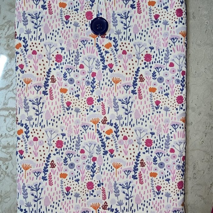LAUBELGO Couverture rembourrée fleurs roses oranges, fond blanc