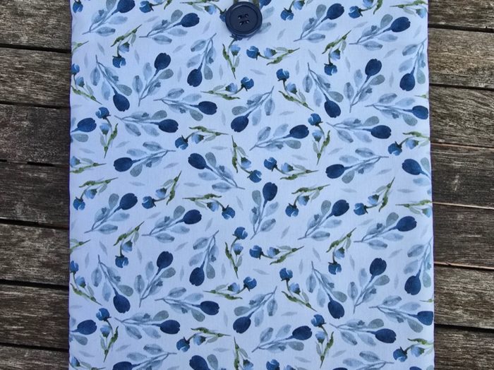 LAUBELGO Couverture rembourrée fleurs bleu marine