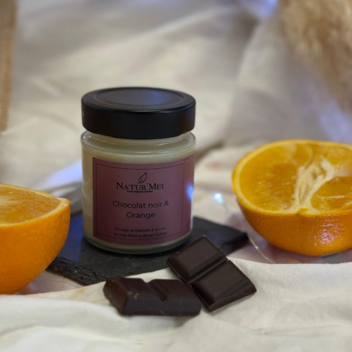 Natur'Mel Bougie - Chocolat noir & Orange