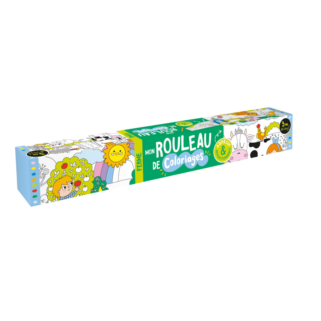 Mon rouleau de coloriages adhésif : ferme