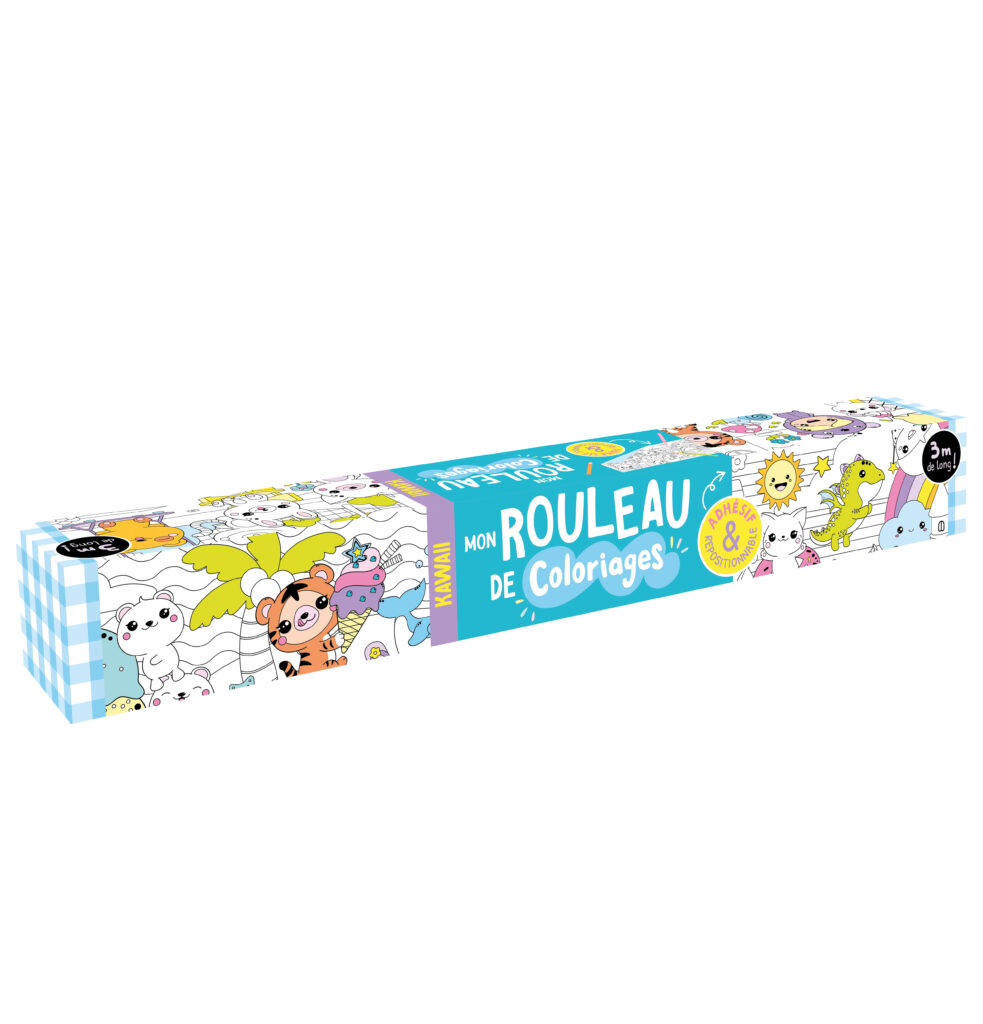 Mon rouleau de coloriages adhésif : Kawaii